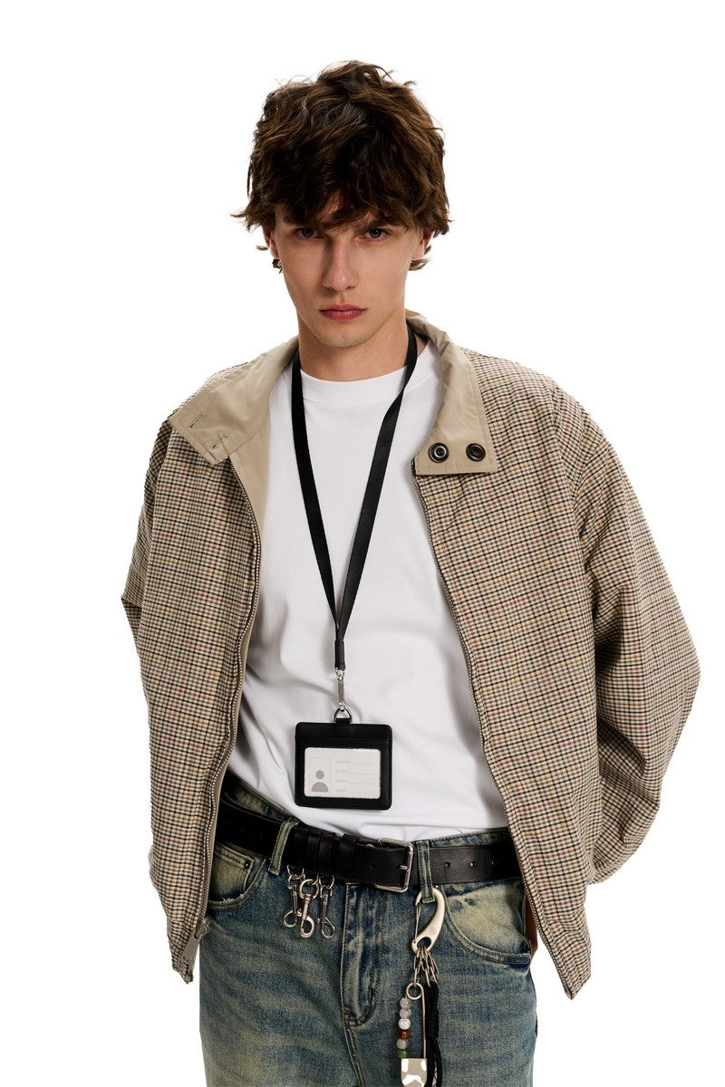 Reversible Plaid Collar Jacket