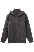 Heavyweight Layered Look Hooded Sweater