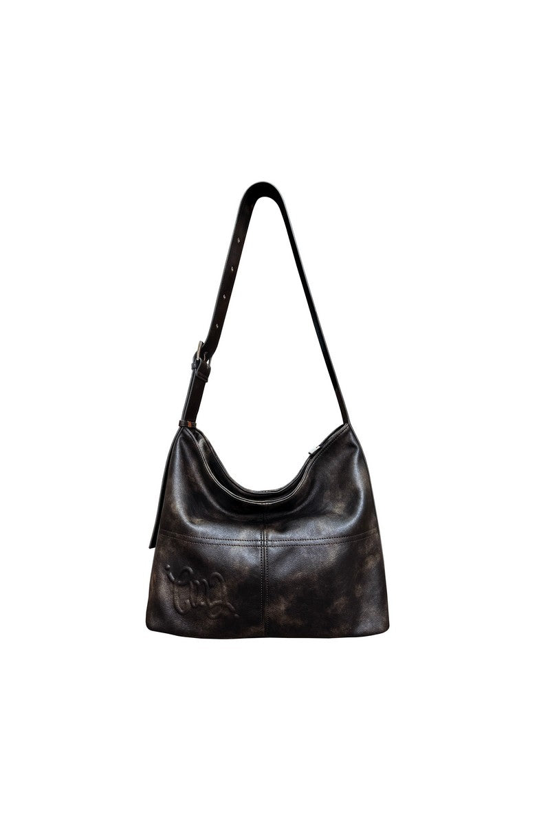 Vintage Wide Strap Large Tote Bag