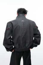 Deconstructed Textured Studded Jacket