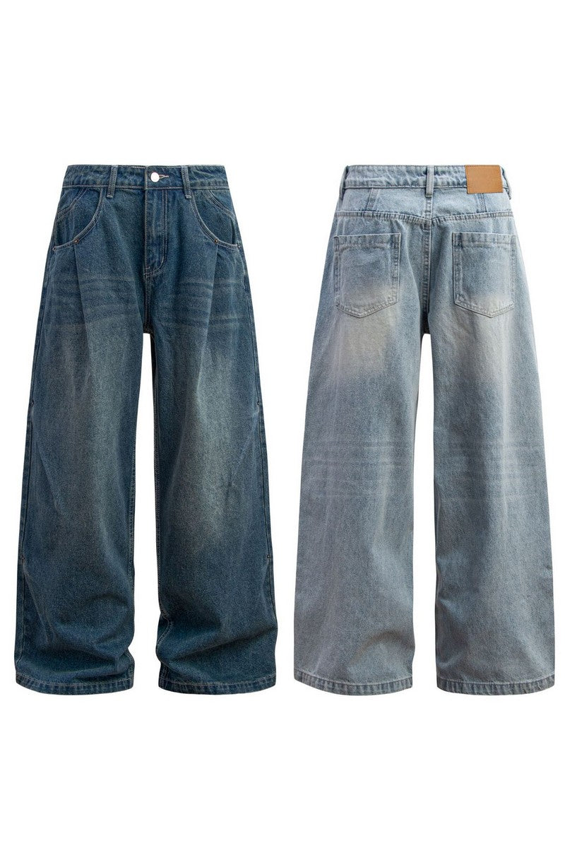 Double Pleat Baggy Jeans - EU Only