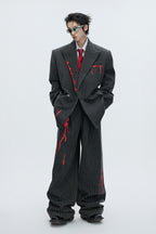 Vintage Stripe Wool Blazer
