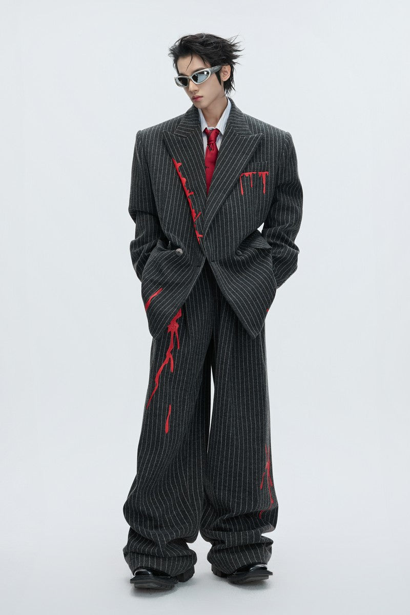 Vintage Stripe Wool Blazer