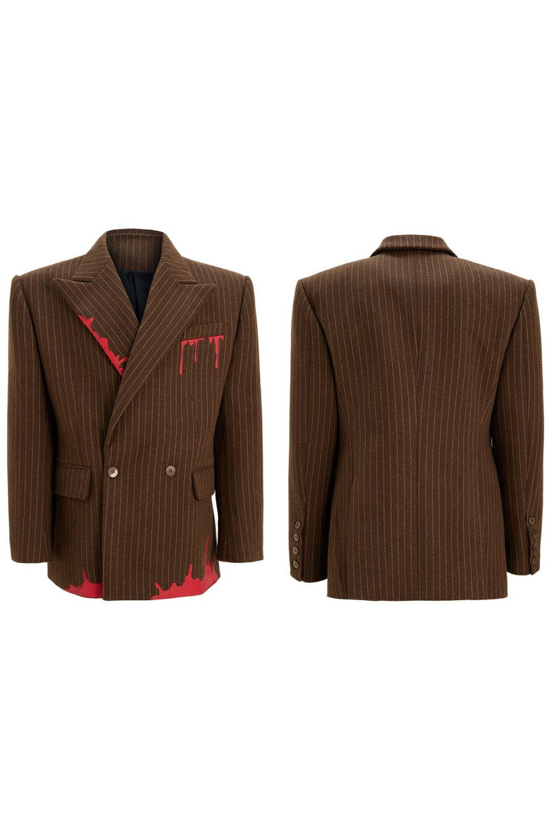 Vintage Stripe Wool Blazer