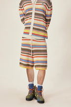 Color Stripe Knit Shorts