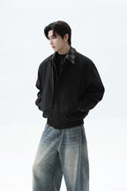 Plaid Layered Look Casual Jacket