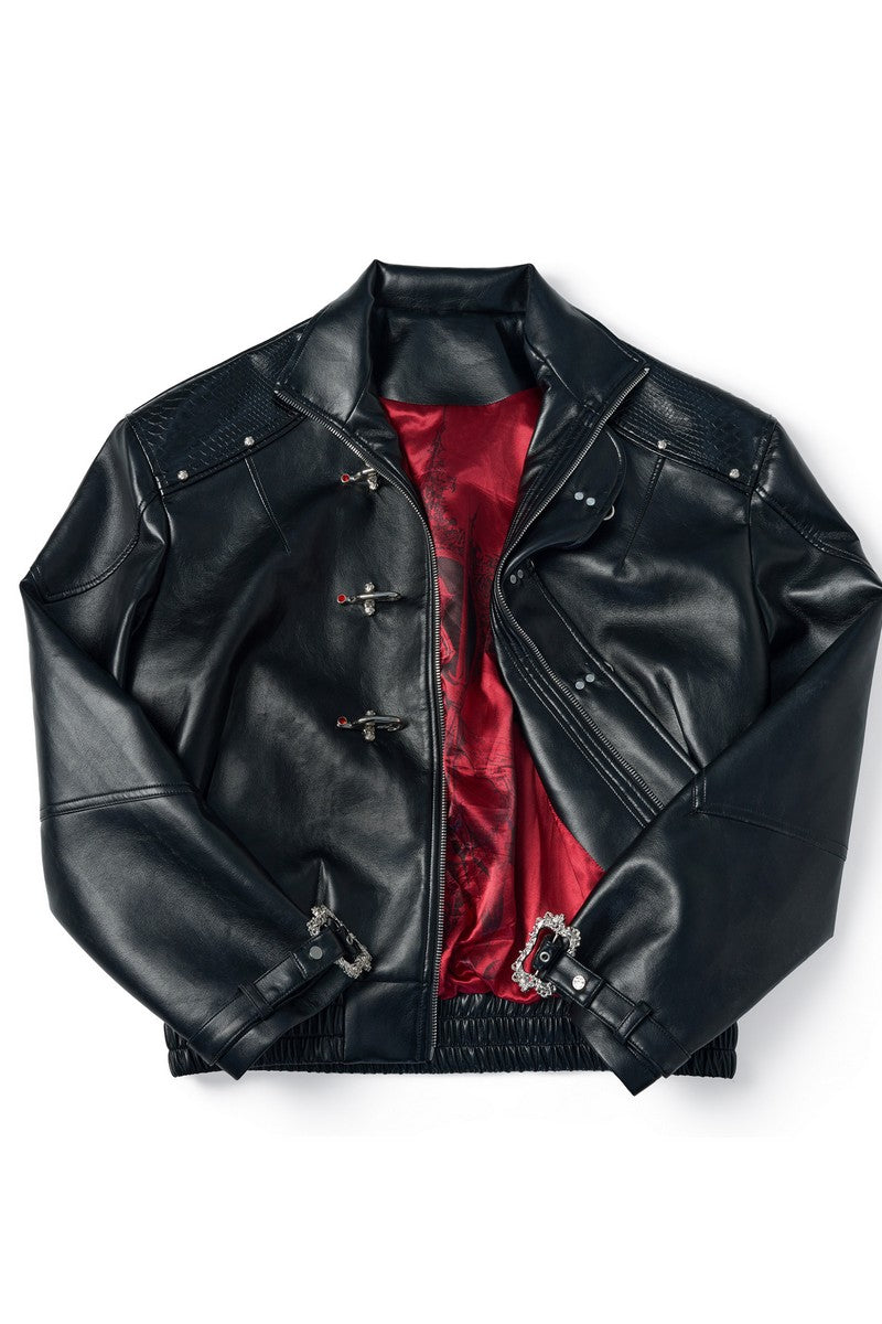 Python Embossed Buckle Jacket