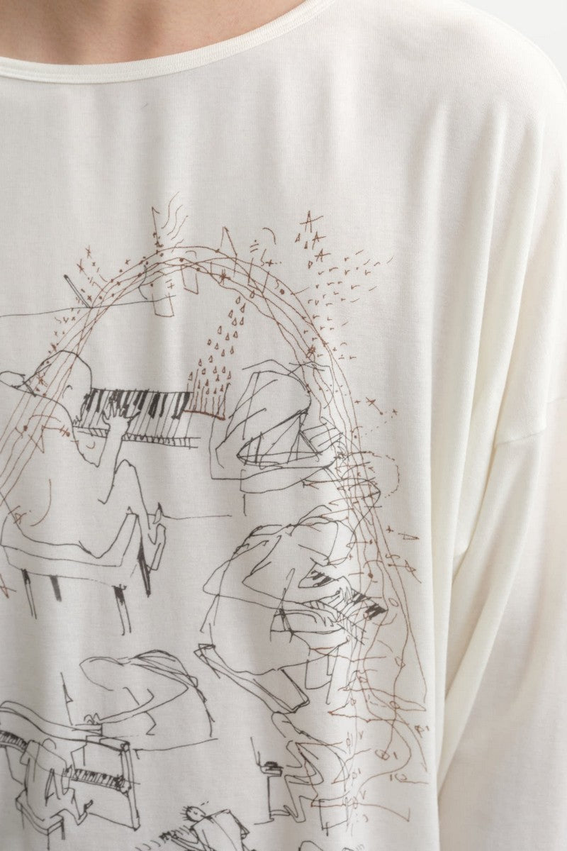 Piano Print Long Sleeve