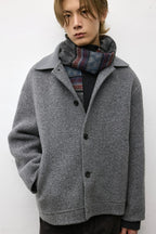 Wool Knit Collar Coat