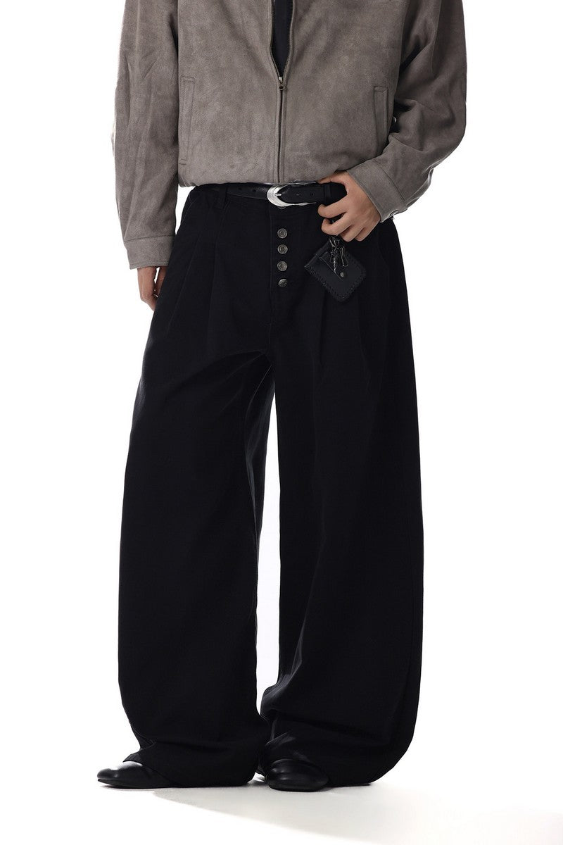 Five-Buttons Curved Jeans