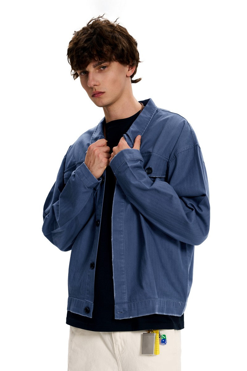 French Blue Shirt Jacket