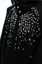 Rhinestone Zip-Up Hoodie