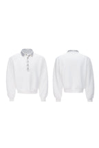 Sequin Pin Detail Polo Sweatshirt