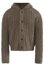 Ribbed Knit Hooded Sweater