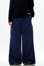 Textured Multi-Pocket Cargo Pants