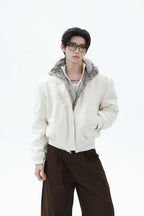 Vintage Fur Collar Bomber Jacket