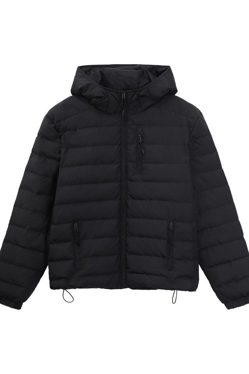Quilted Down Hooded Puffer Jacket