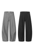 Pleated Curved Leg Trousers