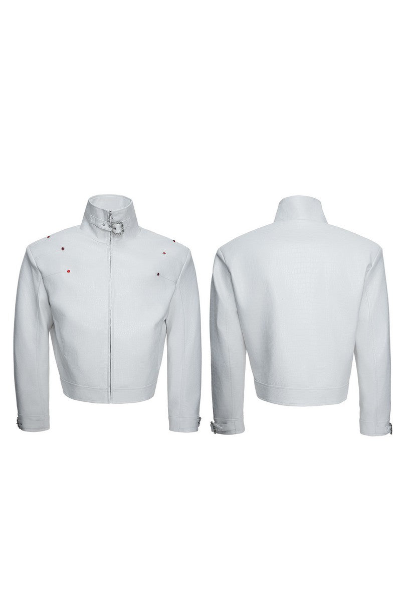 Croc Texture Bionic Leather Jacket