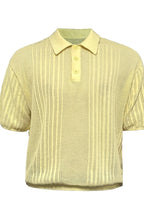 Open Knit Polo Tee