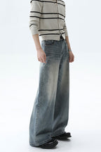 Washed Straight Leg Jeans