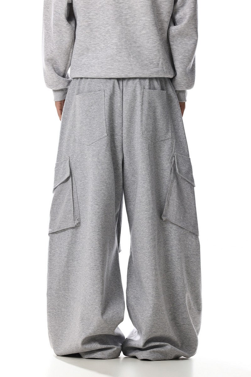 Pleated Cargo Sweatpants