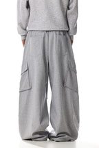 Pleated Cargo Sweatpants