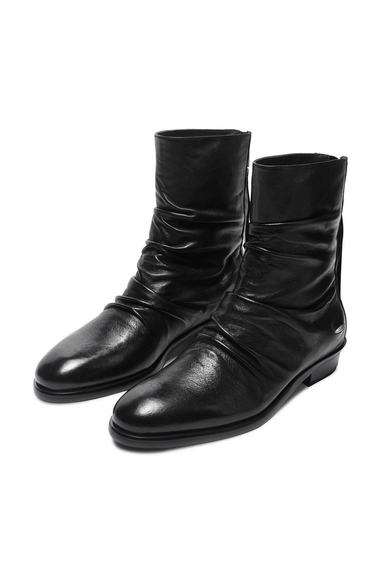 Wrinkled Horsehide Chelsea Boots