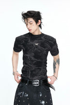 Washed Ribbed Slim T-Shirt