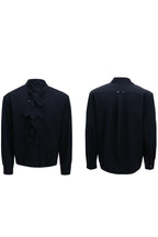 Scarf Neck Silk Shirt