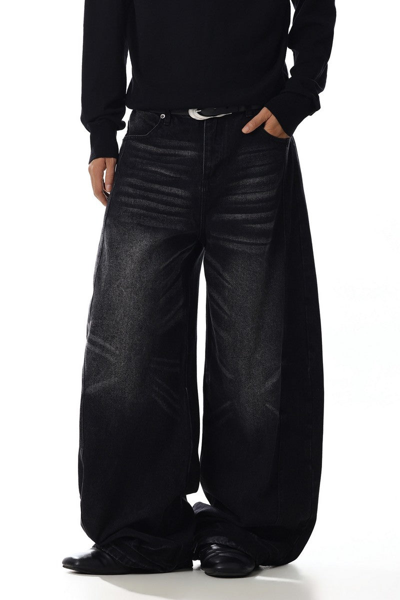Curved Whisker Jeans