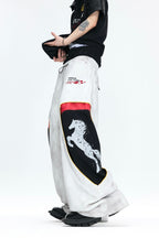 Washed Racing Baggy Sweatpants