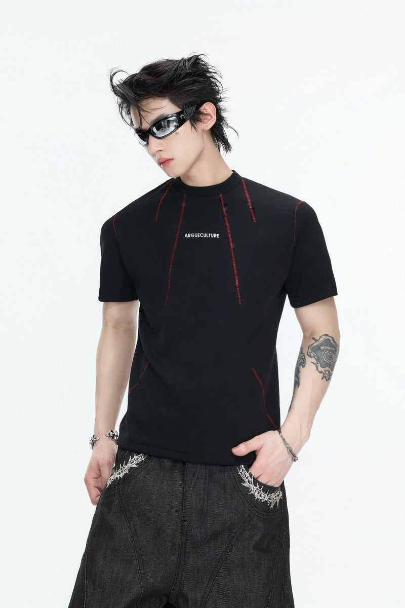Contrast Stitch Slim T-Shirt