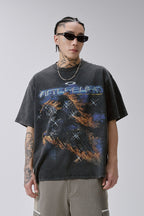Distressed Washed Graphic T Shirt
