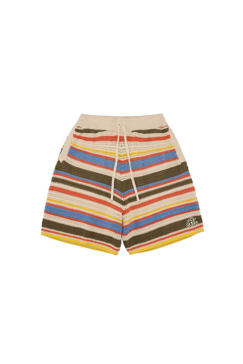 Color Stripe Knit Shorts