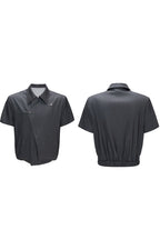 Asymmetric Cropped Short Sleeves Jacket