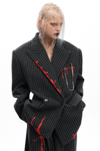 Vintage Stripe Wool Blazer