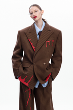 Vintage Stripe Wool Blazer