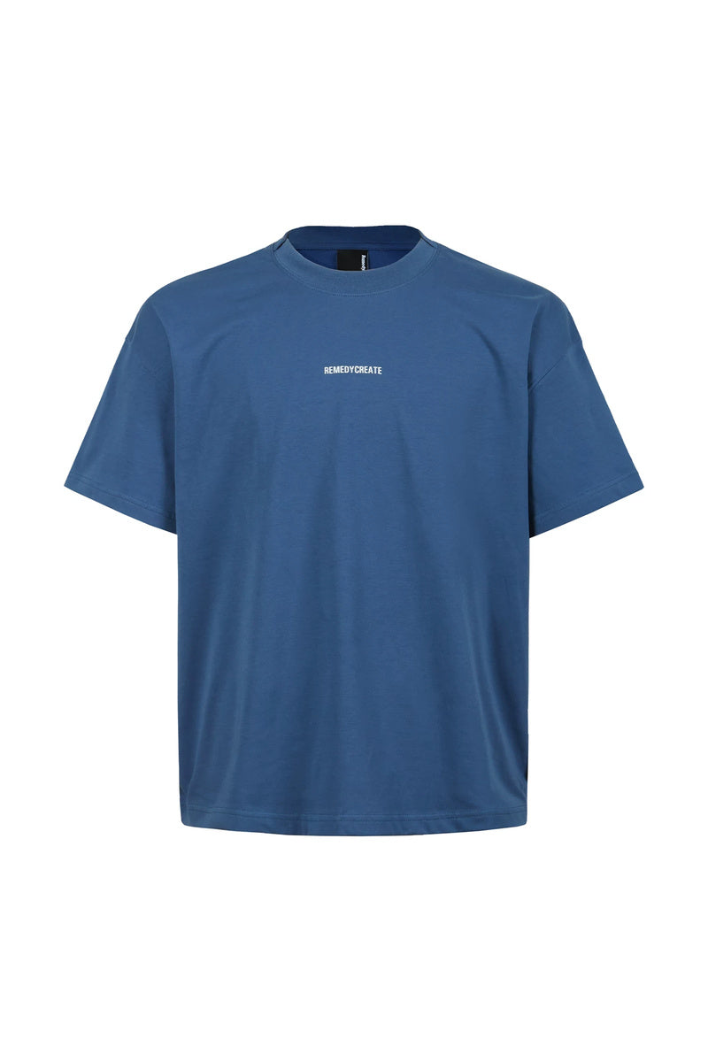 Oversized Basic Streetwear Tee — Blue front