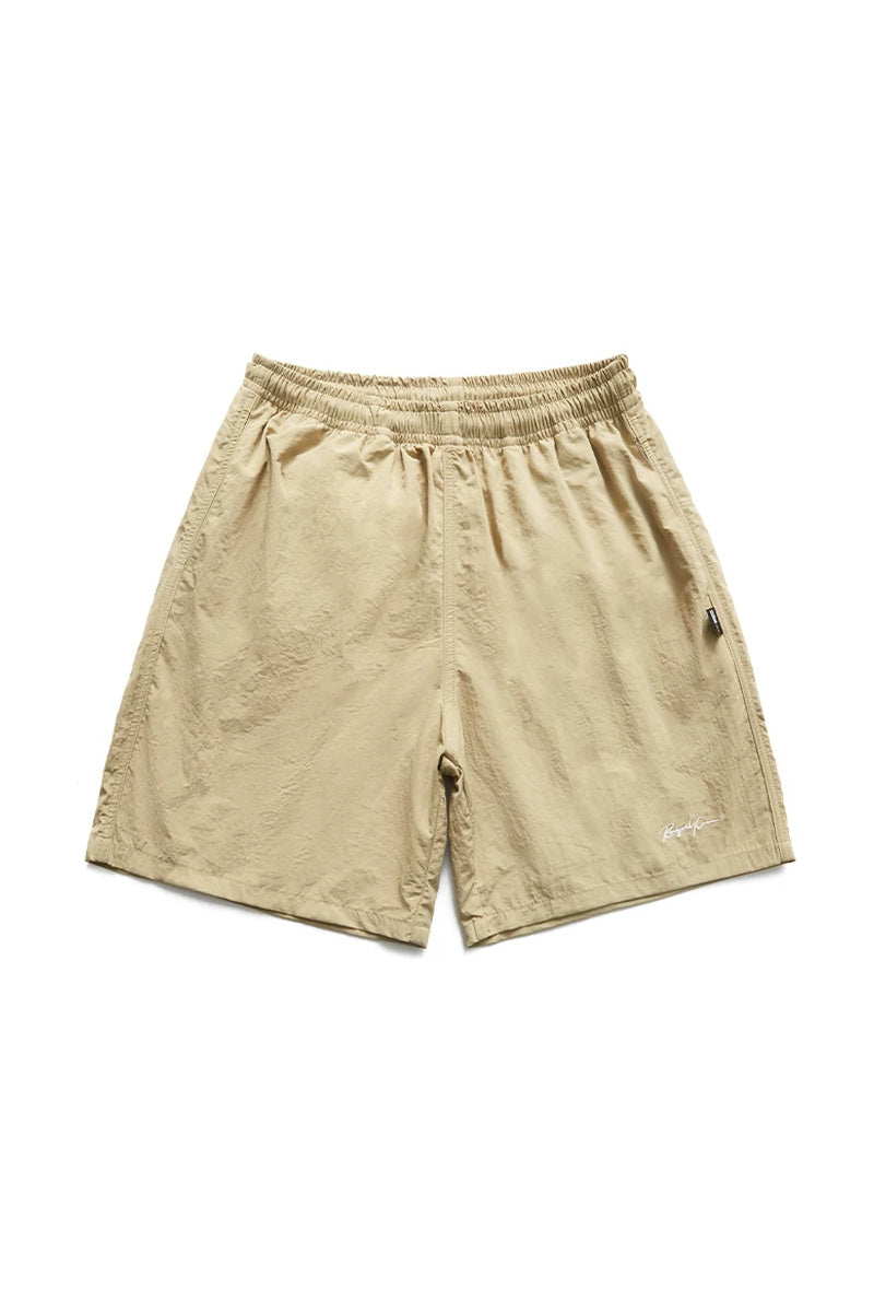 Quick-Dry Basketball Nylon Shorts — Khaki front
