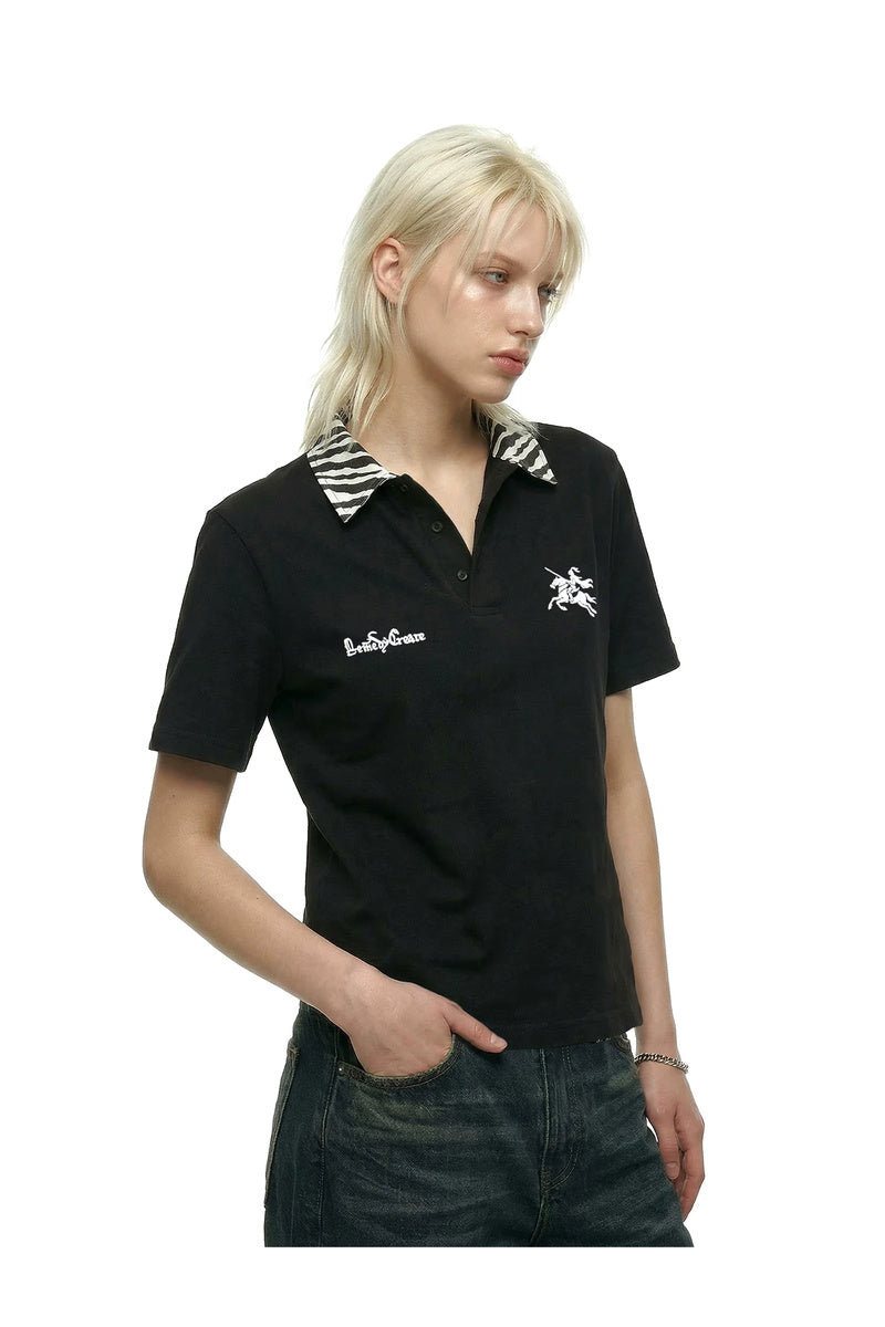 Zebra Fitted Polo Shirt — gallery