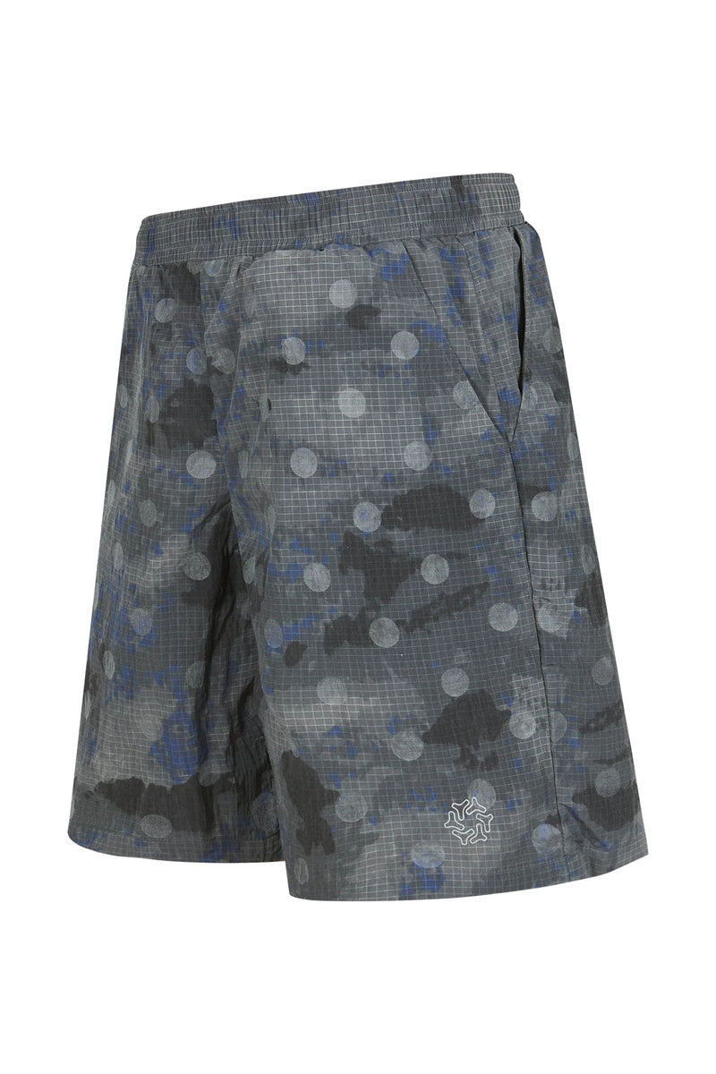 Reflective Camo Beach Shorts — Grey Camo front