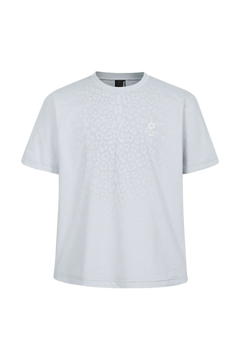 Reflective Leopard Mesh Tee — Light Purple front