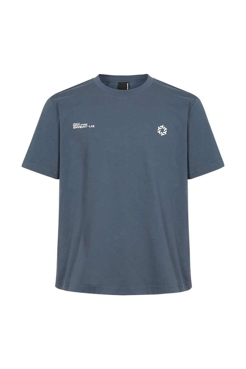 Sweat-Reactive Snakeskin Glow Tee — Dark Blue front