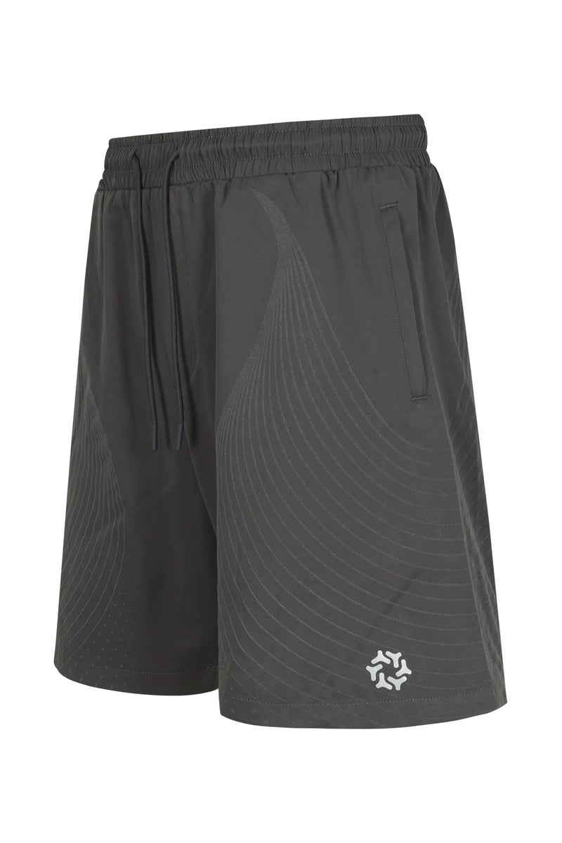 Reflective Basketball Training Shorts — Dark Grey front