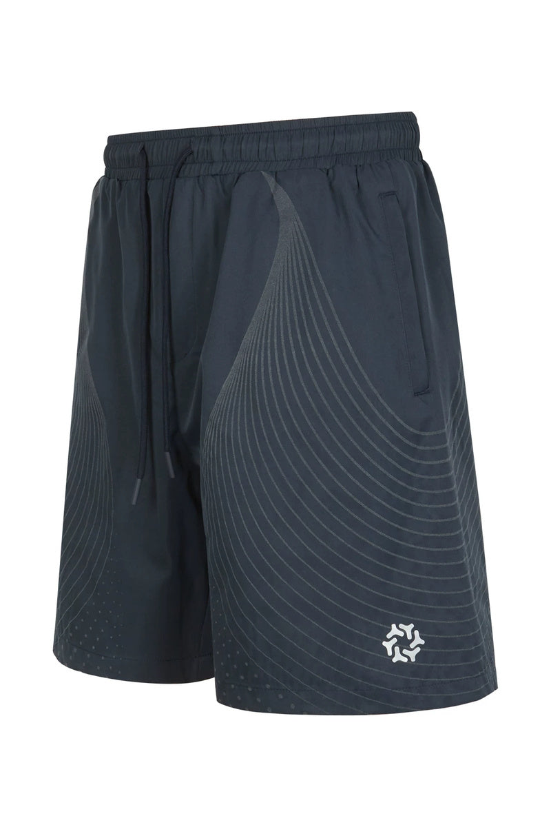 Reflective Basketball Training Shorts — Dark Blue front