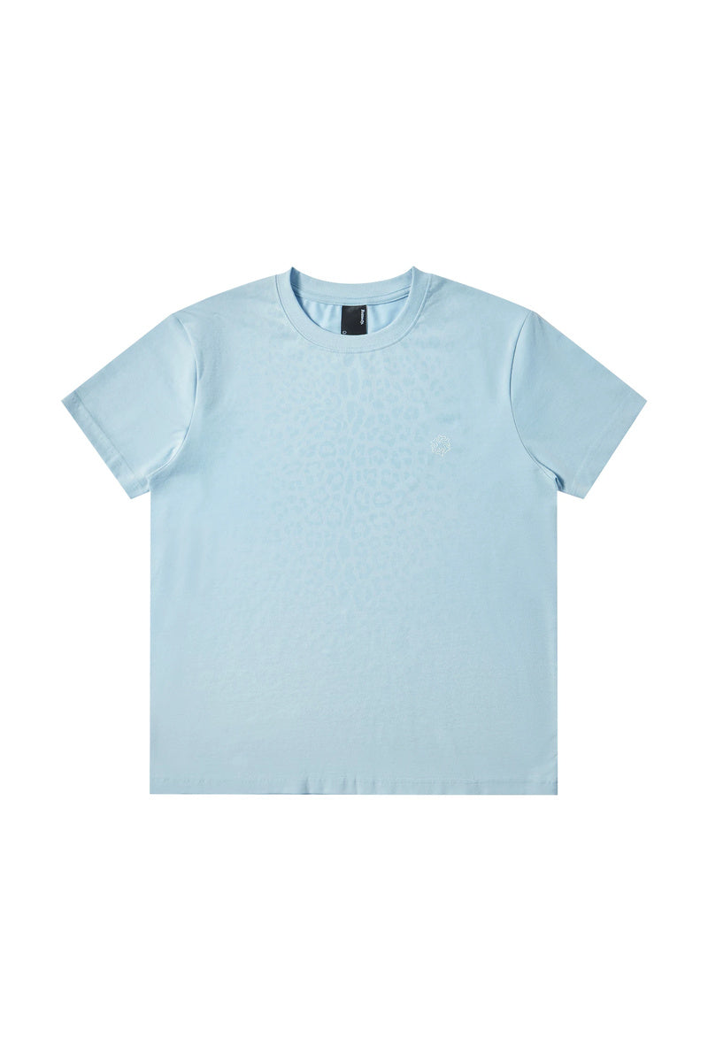 Sweat-Reactive Leopard Quick-Dry Tee — Light Blue front