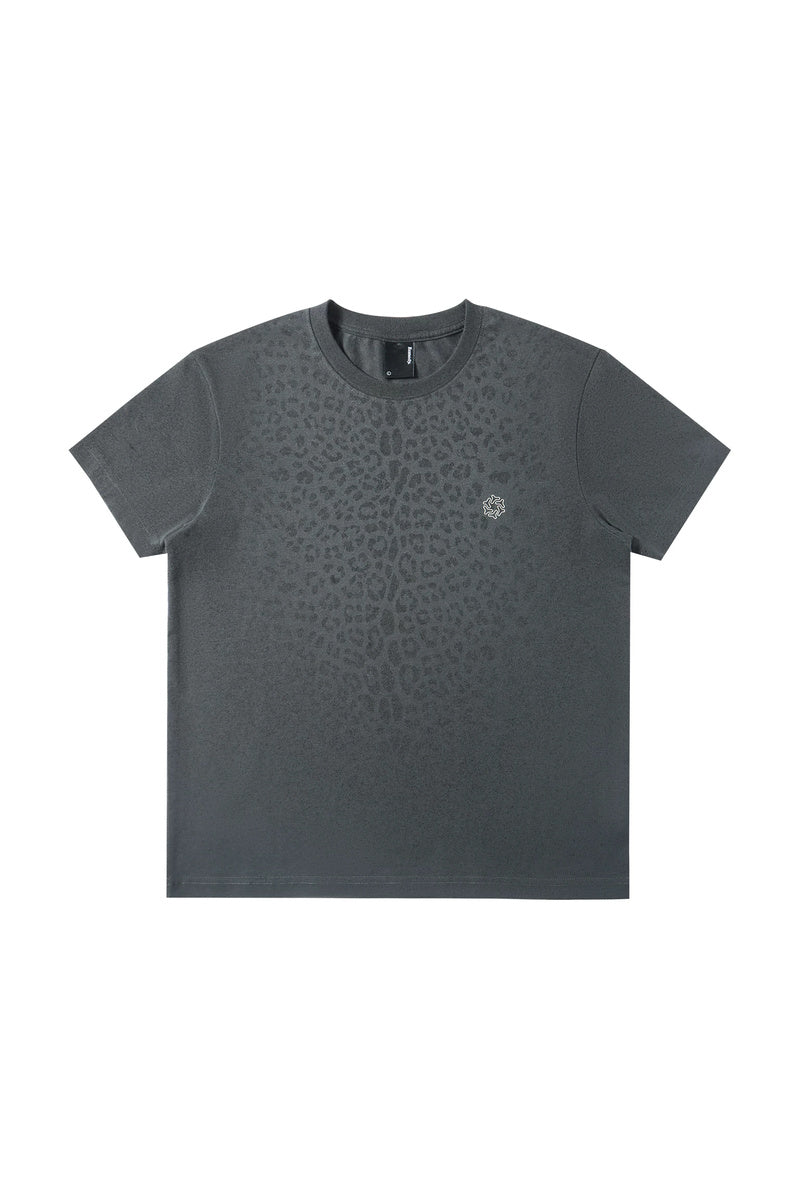 Sweat-Reactive Leopard Quick-Dry Tee — Dark Grey front