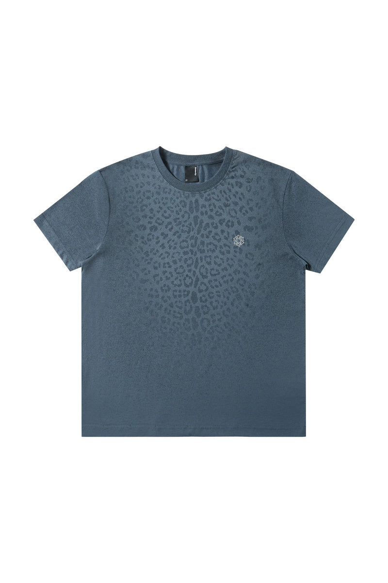 Sweat-Reactive Leopard Quick-Dry Tee — Dark Blue front