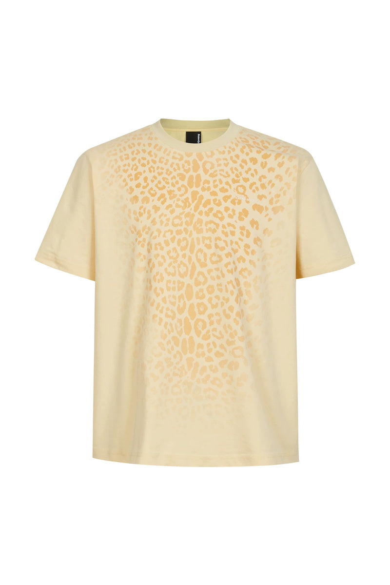 UV-Reactive Leopard Quick-Dry Tee — Light Yellow front